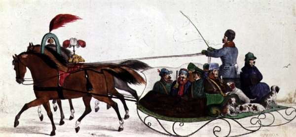 Horse Drawn Sleigh 4 by Romanticism