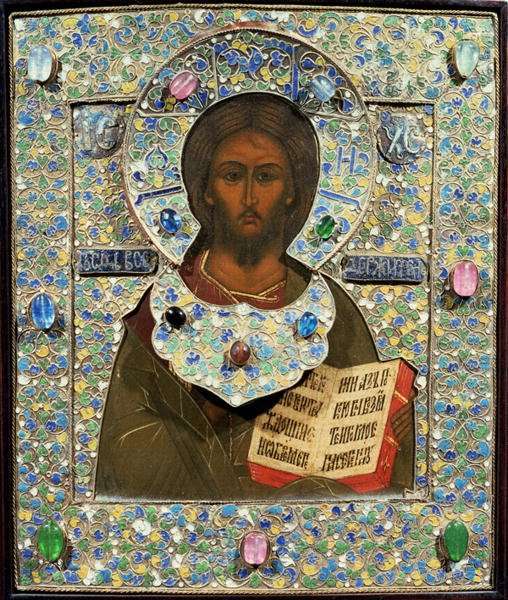 Christ Pantocrator, icon by Romanticism