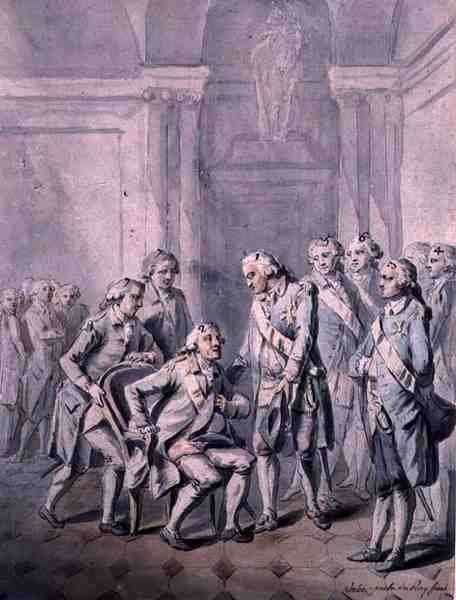 Louis XVI 1754-93 and the Duc de Richelieu during the Feast of the Holy Ghost by Romanticism