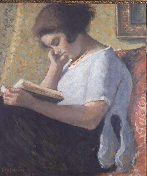 Young Girl Reading, 1920 by Romanticism