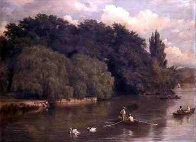 A River Scene in Kent by Romanticism