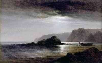 Coastal Landscape by Moonlight by Romanticism