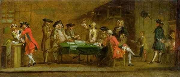 Figures in a Tavern or Coffee House by Romanticism