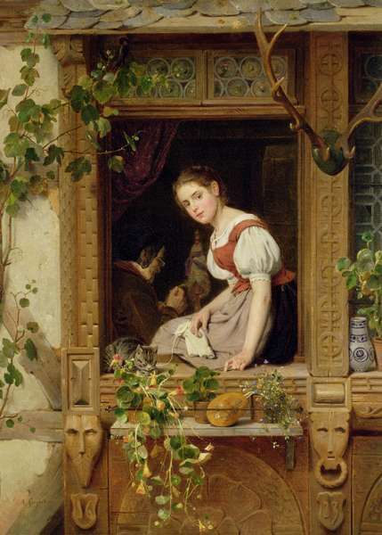 Dreaming on the windowsill by Romanticism