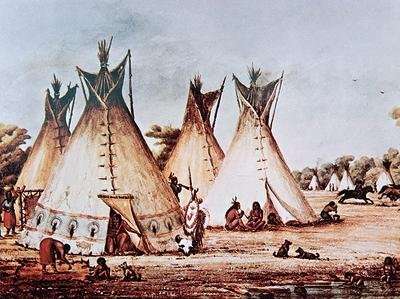 Village of the Kiowa Tribe by Romanticism