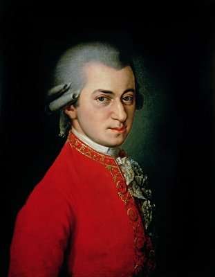 Portrait of Wolfgang Amadeus Mozart 1756-91 Austrian composer by Romanticism