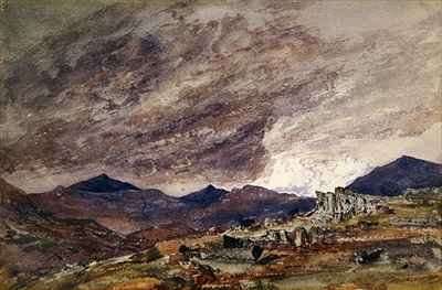 Mountainous Landscape with Stormy Sky by Romanticism