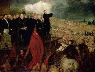 The Meeting of the Unions on Newhall Hill Birmingham by Romanticism