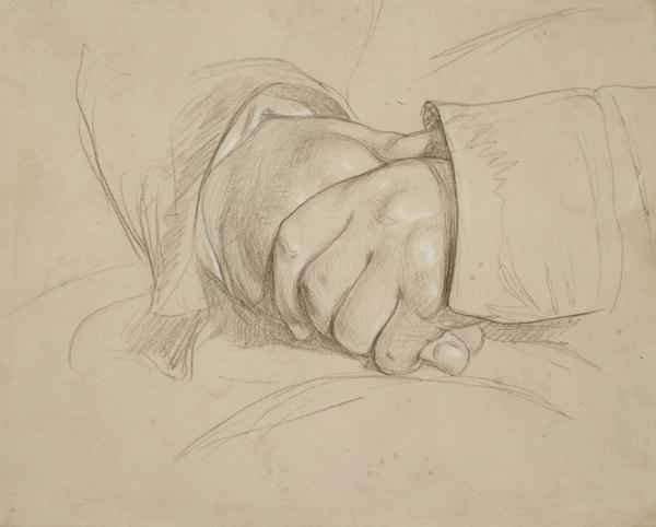 Clasped Hands said to be those of the Poet William Wordsworth by Romanticism