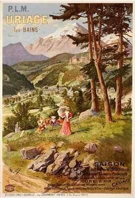 Poster advertising Uriage les Bains, Isere by Romanticism