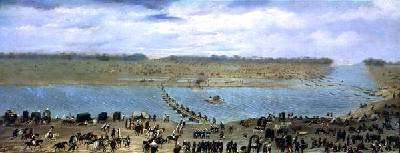The Crossing of the Santa Lucia River Uruguay 1865 by Romanticism
