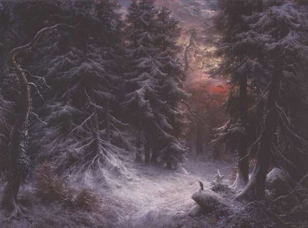 Snow Scene in the Black Forest by Romanticism