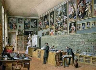 The Library in use as an office of the Ambraser Gallery in the Lower Belvedere by Romanticism