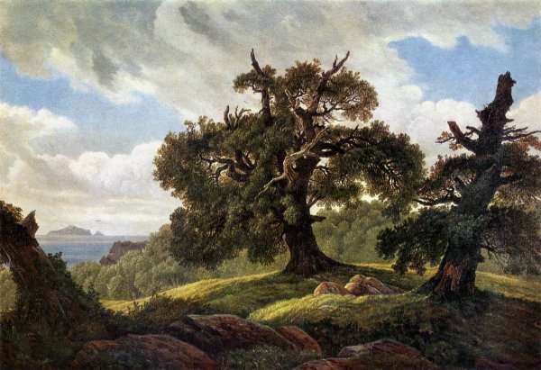 Oaks at the Sea Shore 1835 by Romanticism