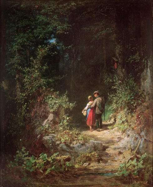 Lovers in a Wood, c.1860 by Romanticism