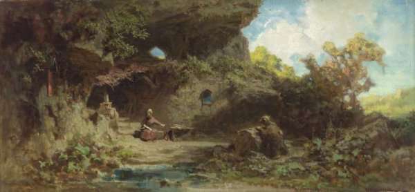 A Hermit in the Mountains by Romanticism