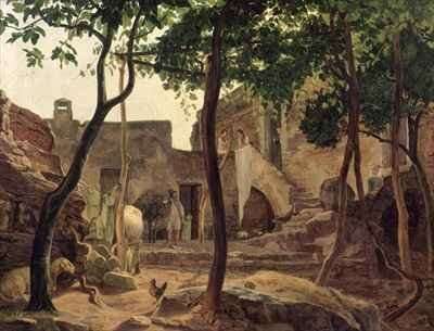 Farmyard near Sorrento by Romanticism
