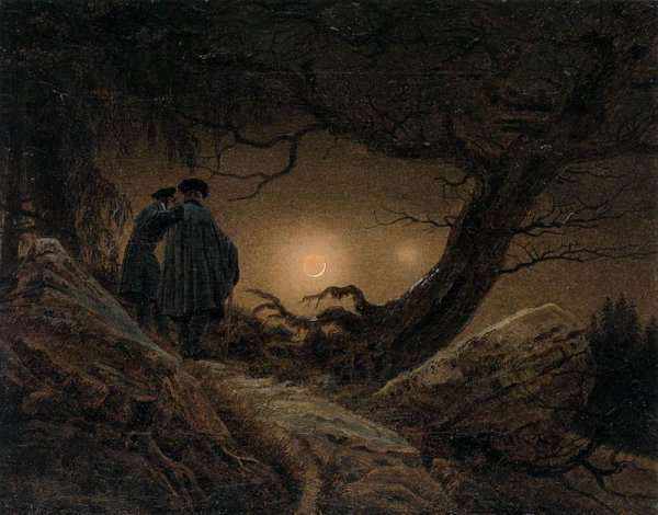 Two Men Contemplating the Moon 1819-20 by Romanticism