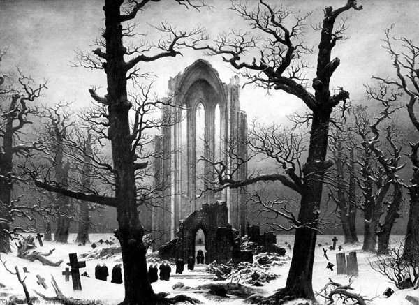 Monastery Graveyard In The Snow by William Robert Symonds