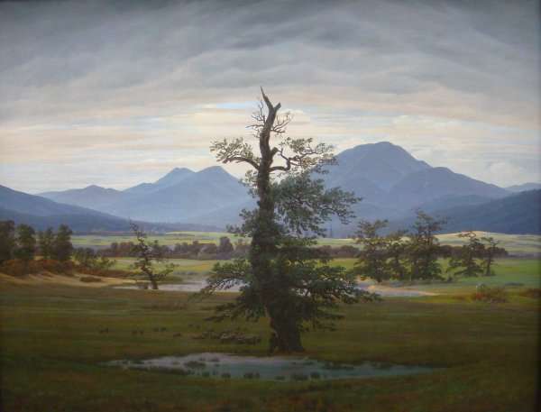 Village Landscape in Morning Light (The Lone Tree) 1822 by Romanticism