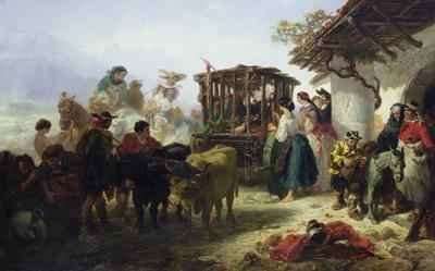 Don Quixote in a Cage by Romanticism