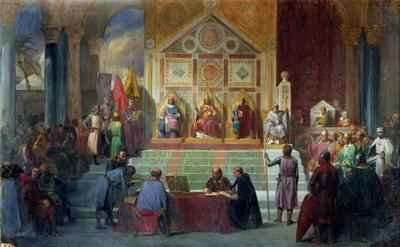 Assembly of Crusaders in Ptolemais in 1148 by Romanticism