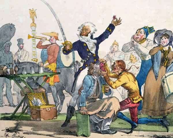 'Toothache', caricature from 'Album Comique de Pathologie' by Romanticism