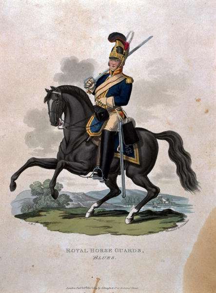 A soldier of the Royal Horse Guards, from Costumes of the Army of the British Empire, according to the last regulations 1812, engraved by J.C. Stadler published by Colnaghi and Co. 1812-15 by Romanticism