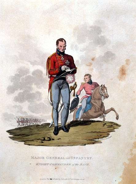 Major General of Infantry Knight Commander of the Bath, from Costumes of the Army of the British Empire, according to the last regulations 1812, engraved by J.C. Stadler, published by Colnaghi and Co. 1812-15 by Romanticism