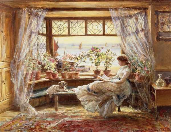 Reading by the Window Hastings by Romanticism