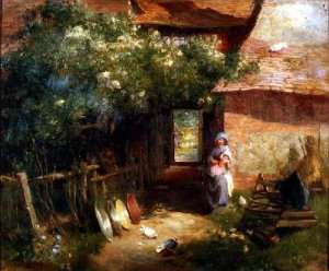 A Cottage Garden by Romanticism