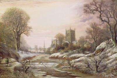Worcester from the South West in the Snow by Romanticism