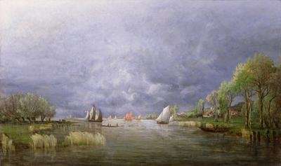 Banks of the Loire in Spring Storm Effect by Romanticism