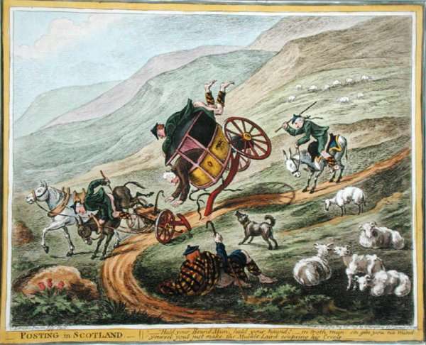 Posting in Scotland, published by Hannah Humphrey, 1805 by Romanticism