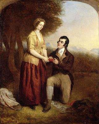 The Parting of Robert Burns and his Mary 1844 by Romanticism