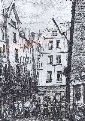 The Rue Pirouette 1860 by Romanticism