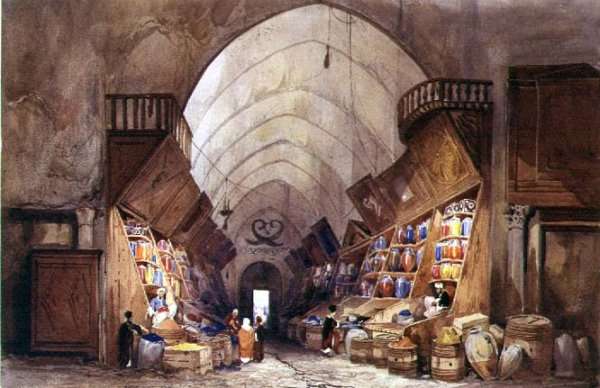 In the Bazaar - the Apothecarys Stall by Romanticism