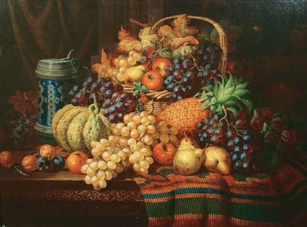 Großes Fruchtestilleben 1884 by Romanticism