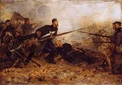 Private John McDermond 1832-68 at the battle of Inkerman on 5th November 1854 by Romanticism