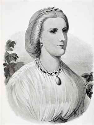 Lady Isabel Burton 1831-96 as a bride by Romanticism