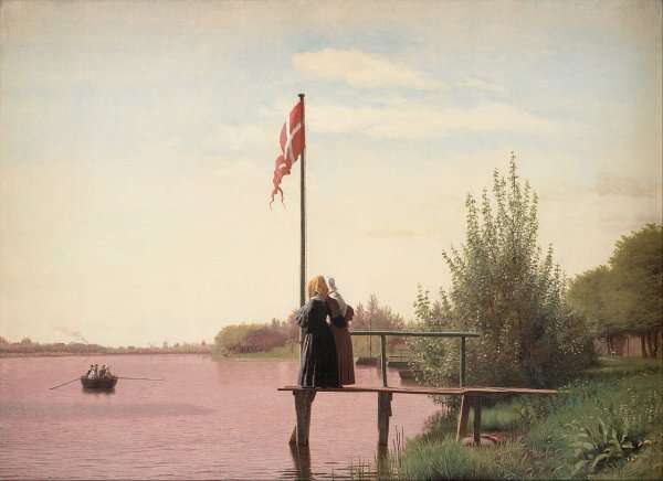 View of Lake Sortedam 1838 by Romanticism