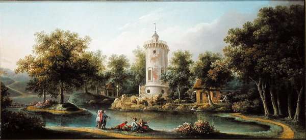 The Tour de Marlborough in the Jardin des Mesdames, Bellevue by Romanticism