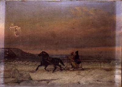 Sledge in the Snow by Romanticism