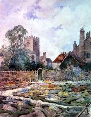 The knot garden the Guild Chapel Stratford upon Avon by Romanticism