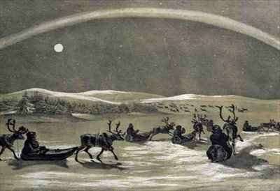 Falling In With A Laplanders Herd of Reindeer by Romanticism