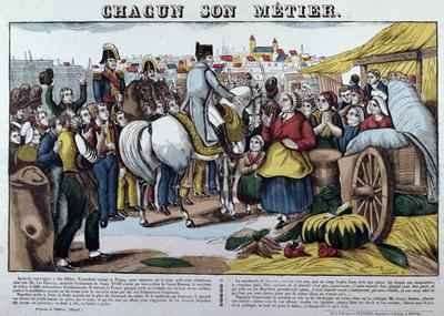 Chacun Son Metier Napoleon Bonaparte 1769-1821 on his arrival in Paris from Elba by Romanticism