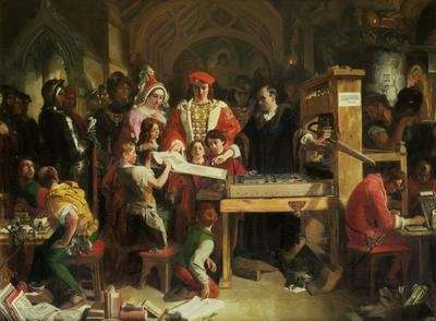 Caxtons Printing Press 1851 by Romanticism