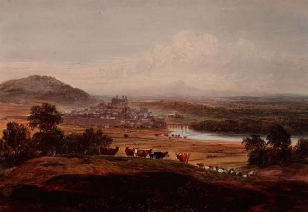 Hay-on-Wye, Herefordshire, c.1830-40 by Romanticism