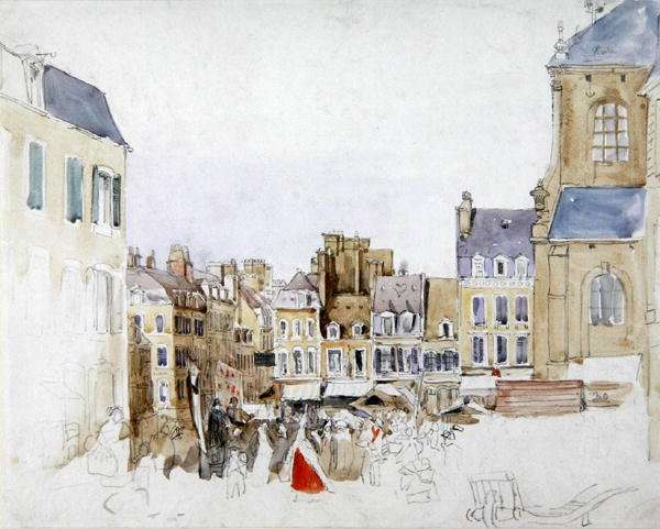 A French Market Place, c.1829 by Romanticism