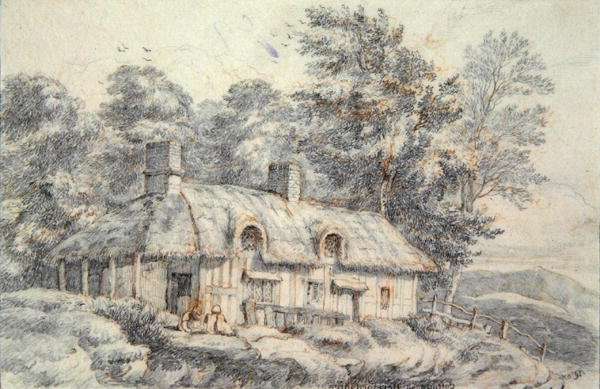 Cottage in Herefordshire, c.1820 by Romanticism
